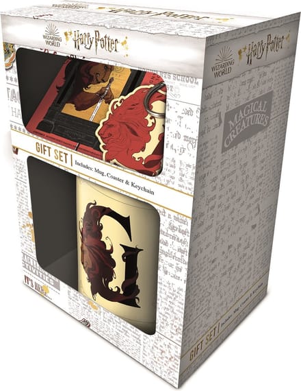 Harry Potter - Gryffindor mok, onderzetter en sleutelhanger Gift Set