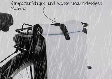 Famanu Bagagedragertas, fietstas, waterdicht, 18 liter, wit