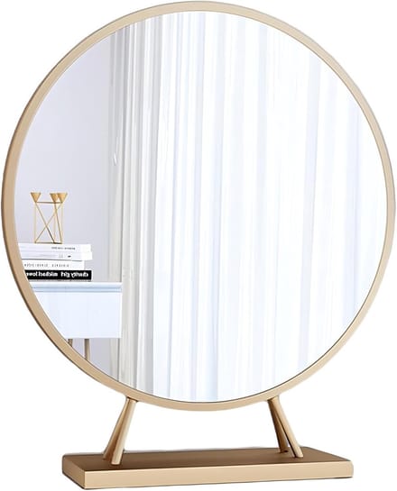 Make-up Spiegel - Kaptafel Spiegel - Schoonheidsroutine - 360 Graden Draaibaar - 30 cm Rond - Goud