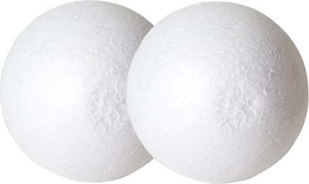 Gerimport Piepschuim ballen/bollen- 2x - D15 cm - wit - DIY hobby/decoratie bal