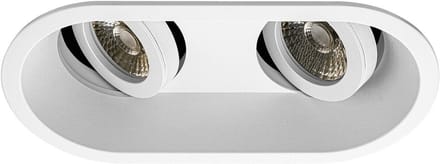Premium platte Inbouwspot Lorenz Wit Dubbele verdiepte ronde spot Extra Warm Wit (2700K) Met RTM Lighting LED