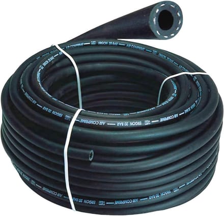 Zwarte Persluchtslang 6 x 14 mm - 20 Bar - 50 Meter Rol