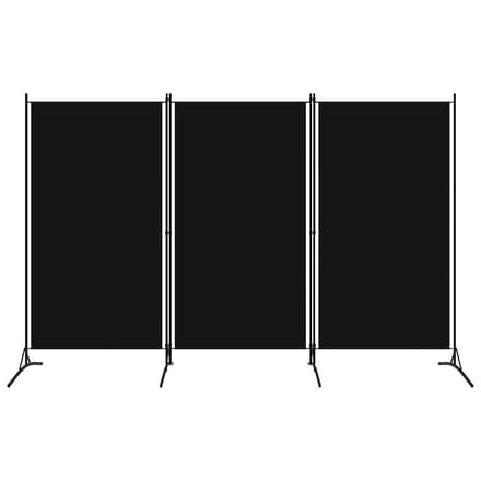 vidaXL - Kamerscherm - met - 3 - panelen - 260x180 - cm - zwart