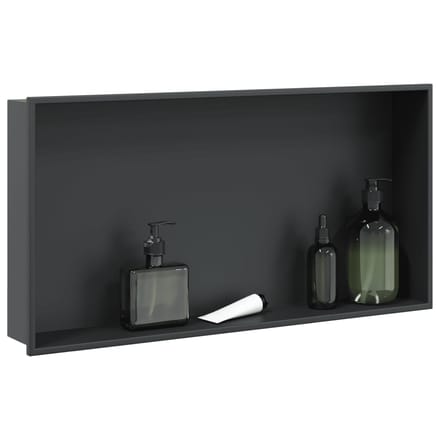vidaXL - Douchenis - 62x32x9 - cm - roestvrijstaal - matzwart