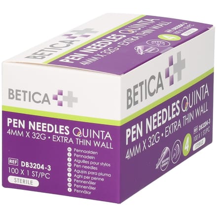 Betica Pennaalden Quinta steriel 4mmx32g 100 Stuks