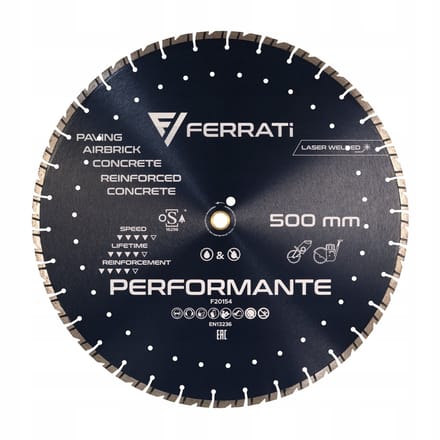 Ferrati Performante Serie - Diamantzaagblad - 500mm - Voor Gewapend Beton