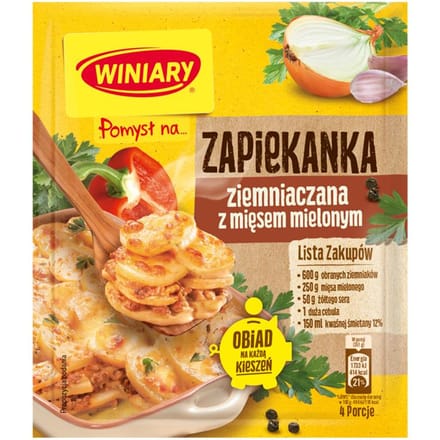 Winiary Idee voor.... Aardappel ovenschotel met gehakt 42 g