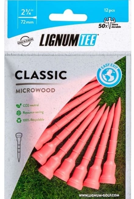 Lignum Golf Tees 72 mm 12 stuks (Flying Pink)