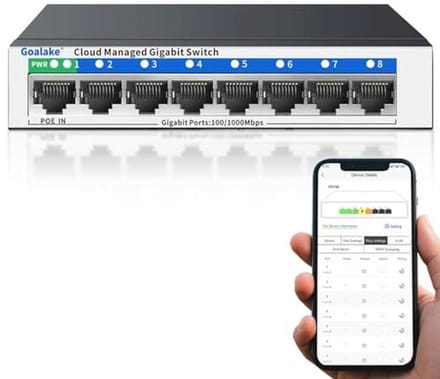 8-poorts Gigabit Ethernet Managed Switch voor Netwerkbeheer - Plug & Play - Cloud Management