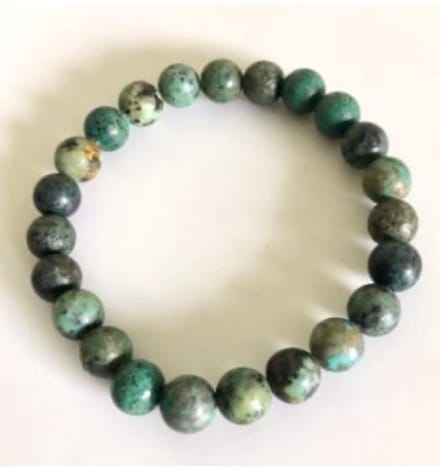 Turkoois edelstenen armband Afrikaans 4 mm zuiverende steen innerlijke rust