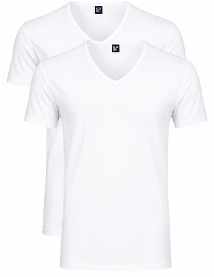 Alan Red T-Shirt Extra Diepe V-Hals Stretch - Maat S - Heren - T-shirt basis