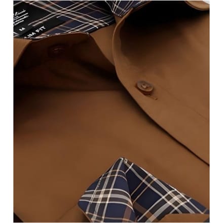 Blanco Heren Overhemd - Slim Fit - 3038NW - Bruin