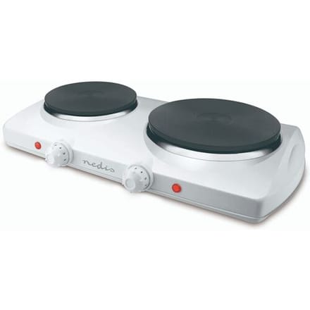 Nedis Electric Cooking Plates | Cooking zones: 2 | 2300 W | Overheating protection | White