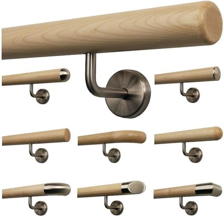 Houten Trapleuning - Houten Handvat - Veilig Trap Lopen - Radius Gefreesd - 150 cm - Esdoorn