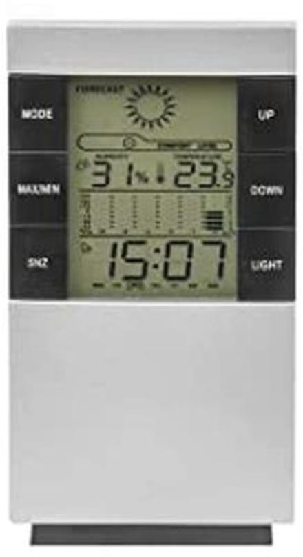 6 functies weerstation met digitale thermometer en hygrometer voor binnen