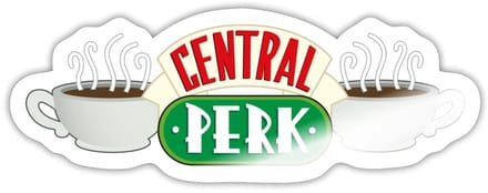 Friends Central Perk Logo Sticker maat S (10 x 10 cm)