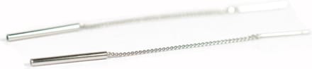 Heaven Eleven - oorbel 925 Zilver - threader / doortrek oorbel -11cm