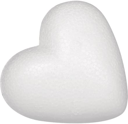 Piepschuim Hartje - 1x - 5 cm - knutselvorm/figuur - hobbyartikel
