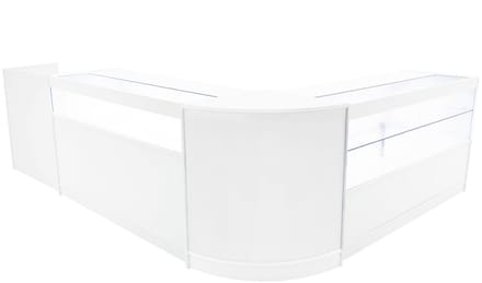 Gravity led winkel toonbank set - wit - 150/150/60/60 cm - 4-delig