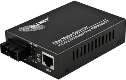 Netwerk Media Converter - LAN naar Glasvezel - Signaal Conversie - 1 GBit/s Snelheid - 7.1 x 9.4 cm