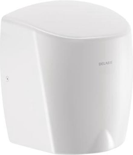 Delabie Highflow Handendroger Met Dubbele Luchtstraal Wit Rvs