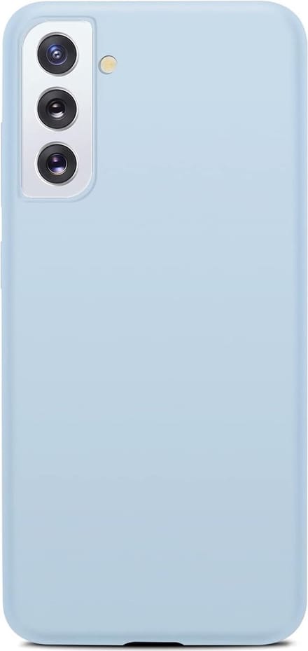 Solid hoesje Geschikt voor: Samsung Galaxy S21 Soft Touch Liquid Silicone Flexible TPU Rubber - Sky blauw