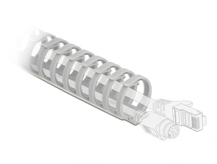 Delock Cable Duct flexible self-adhesive screwable 35 x 30 mm - length 50 cm grey