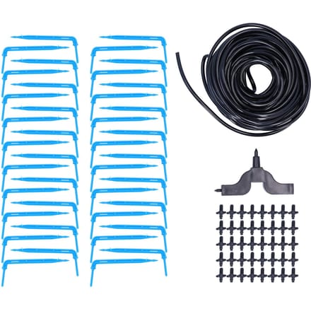 Druppelirrigatie Kit 15m Watergeef Druppelslang Set Tuin Kas Zaailing Accessoire black