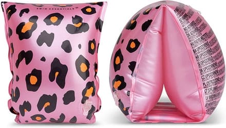 Swim Essentials | Rosé/Goud Panterprint Zwembandjes voor 2-6 jaar!