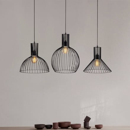 Opviq Hanglamp Fellini MR-768, zwart, ijzer, 3-lamps lineair