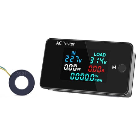AC Dual Voltage Digitale Tester 0-500V Voltmeter 0-100A Ampèremeter Professionele Elektriciteit Power Test veelkleurig