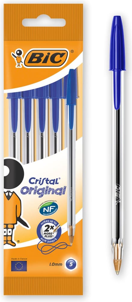 BIC Cristal Original - Balpen - Blauw - 5 stuks