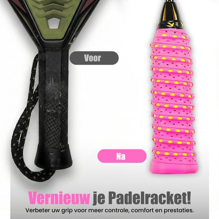 Overgrip - Grip - Griptape - Padel - Overgrip tennis - Overgrip padel - Racketaccessoires - Roze - Premium V2
