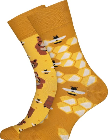 Many Mornings unisex sokken Honey Bear - Unisex - Maat: 35 - 38