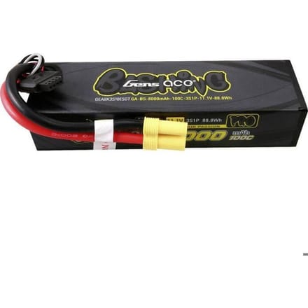 Gens ace &Tattu G-Tech 8000mAh 11.1V 100C 3S1P Lipo Battery Pack with EC5-Bashing Series