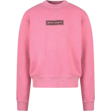 Palm Angels Gd Box Logo Crewneck Roze