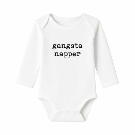 Romper Gangsta napper - wit - lange mouw