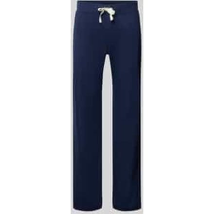 Joggingbroek met elastische band en labeldetail