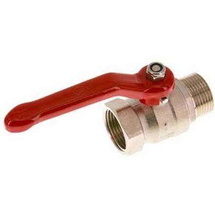 Buiten x Binnendraad R/Rp 1 inch Compacte PN 25 2-Weg Messing Kogelkraan - BL2BN-M-SD-25-MF-100
