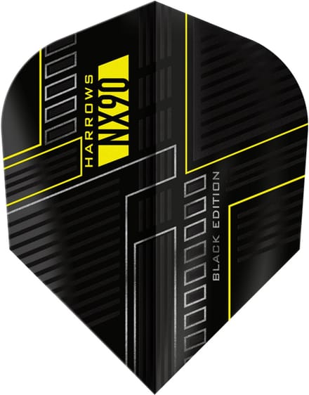 Harrows NX90 Black NO6 - Dart Flights