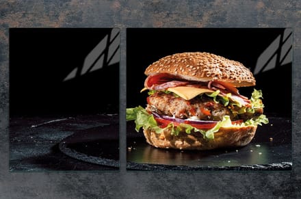 TMK ArtDeko - Snijplank en Beschermplaat - 100x52 cm - Hamburger