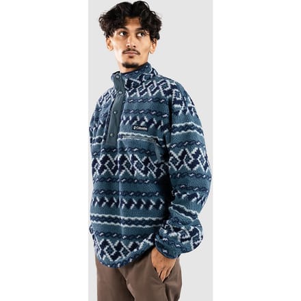 Columbia Helvetia II Printed Half Snap Fleece Trui blauw