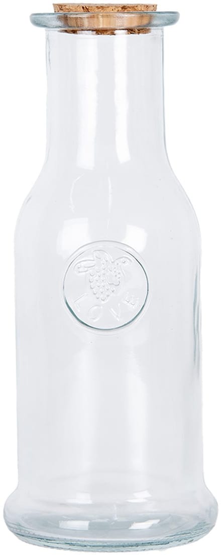 Clayre & Eef Decoratie Fles Ø 9x20 cm Transparant Glas