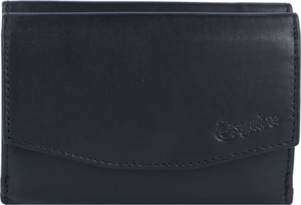 Esquire Nieuw Zijde Portemonnee Leer 11 cm - Unisex - Horizontaal - schwarz
