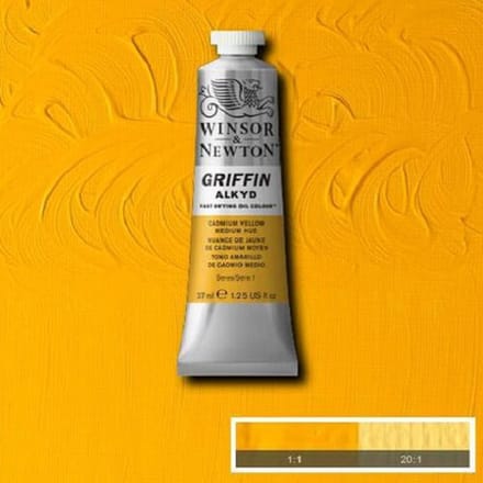 Winsor & Newton Griffin Alkyd Olieverf 37ML Cadmium Yellow Medium Hue 109