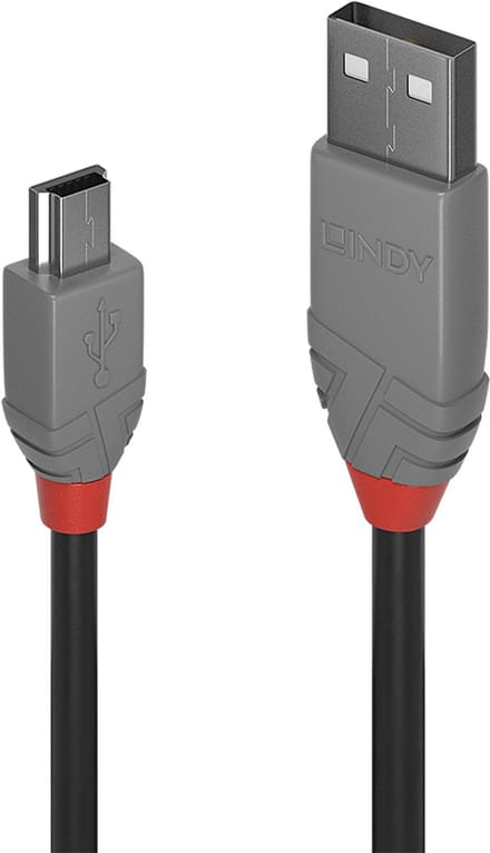 Lindy Anthra Line - USB cable - USB to mini-USB Type B - 1 m