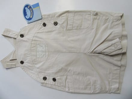 noukie's , tuinbroek , salopette , kort , beige , 3 maand  62