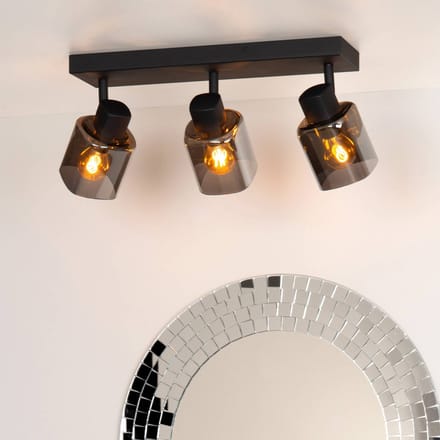 Lucide ALION - Plafondspot (Plafondlamp) - 3xE14 - Zwart