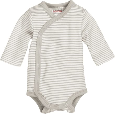 Schnizler Romper Wrap Body Basic Junior Grijs/wit Maat 50