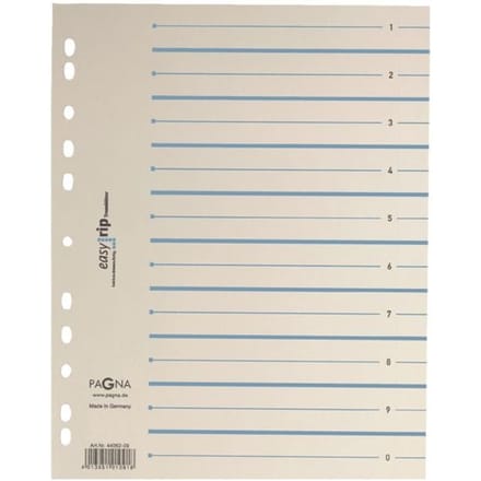 PAGNA Easy Rip scheidingsbladen, A4-formaat, gelinieerd, 100 stuks, blauw